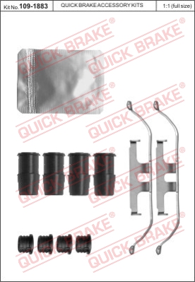 Zestaw akcesoriów montażowych  klocków hamulcowych QUICK BRAKE 109-1883
