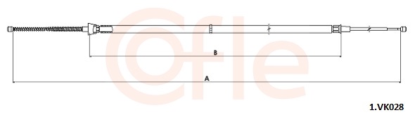 Cięgło, hamulec postojowy COFLE 92.1.VK028