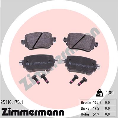 Klocki hamulcowe ZIMMERMANN 25110.175.1