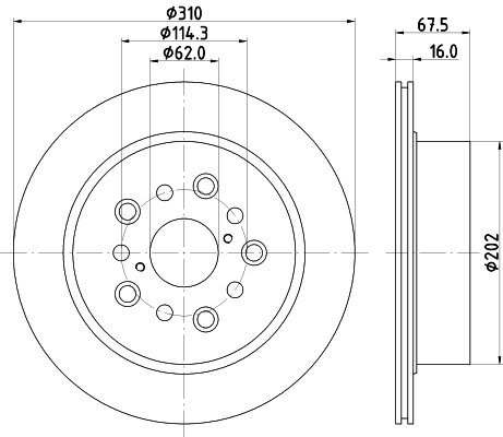 Tarcza hamulcowa HELLA PAGID 8DD 355 122-231