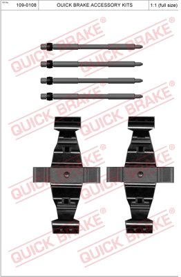 Zestaw akcesoriów montażowych  klocków hamulcowych QUICK BRAKE 109-0108