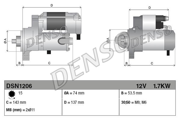 Rozrusznik DENSO DSN1206