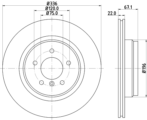 Tarcza hamulcowa HELLA 8DD 355 111-961