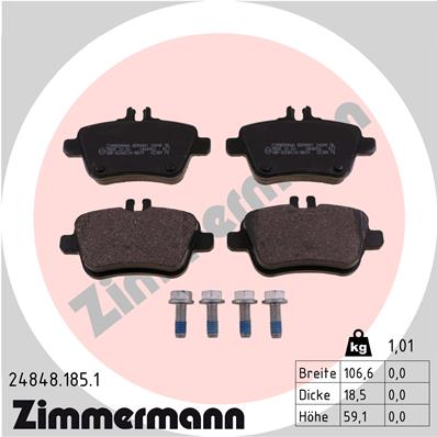 Klocki hamulcowe ZIMMERMANN 24848.185.1