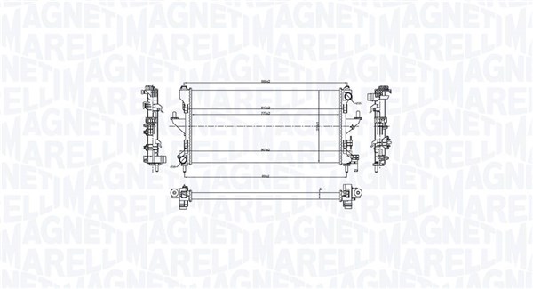 Chłodnica, układ chłodzenia silnika MAGNETI MARELLI 350213216900