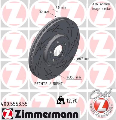 Tarcza hamulcowa ZIMMERMANN 400.5553.55