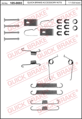 Zestaw dodatków do szczęk hamulcowych QUICK BRAKE 105-0693