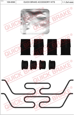 Zestaw akcesoriów montażowych  klocków hamulcowych QUICK BRAKE 109-0090