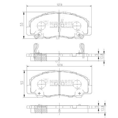 Klocki hamulcowe NIPPARTS J3606012