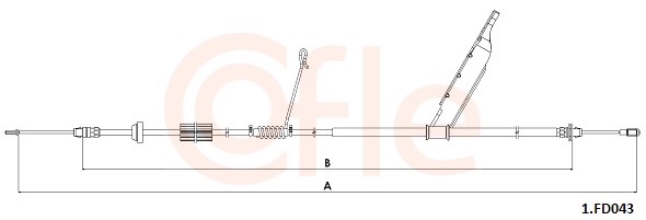 Cięgło, hamulec postojowy COFLE 92.1.FD043