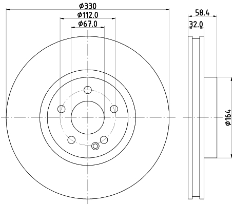 Tarcza hamulcowa HELLA 8DD 355 123-501