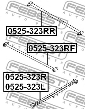 Wahacz zawieszenia koła FEBEST 0525-323RR