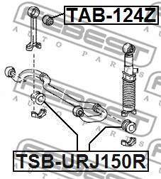 Guma stabilizatora FEBEST TSB-URJ150R