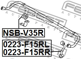 Łącznik stabilizatora FEBEST 0223-F15RL