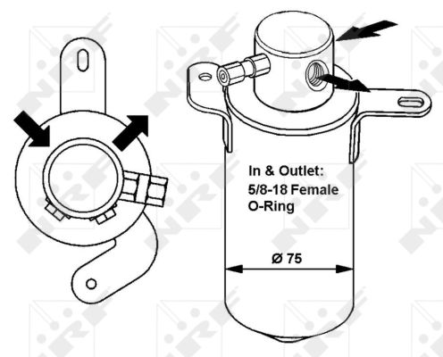 Osuszacz klimatyzacji NRF 33166