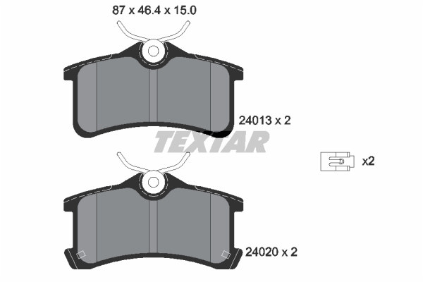 Klocki hamulcowe TEXTAR 2401301