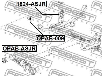 Łożyskowanie  korpusu osi FEBEST OPAB-ASJR