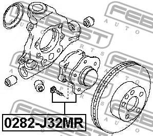 Piasta koła FEBEST 0282-J32MR