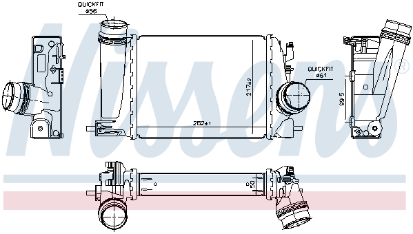 Chłodnica powietrza intercooler NISSENS 961118