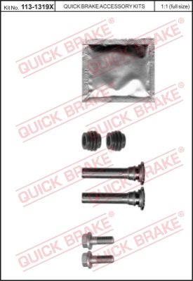 Zestaw tulei prowadzących zacisk hamulca QUICK BRAKE 113-1319X