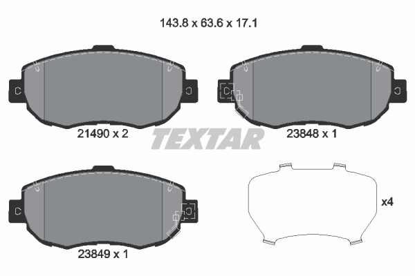 Klocki hamulcowe TEXTAR 2149001