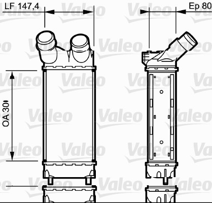 Chłodnica powietrza intercooler VALEO 818866