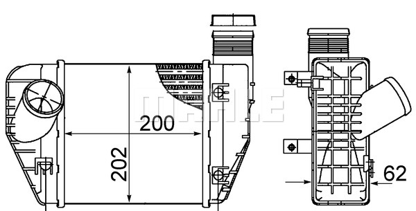 Chłodnica powietrza intercooler MAHLE CI 423 000S