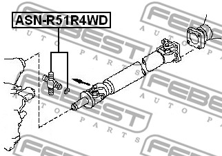 Łącznik wału napędowego FEBEST ASN-R51R4WD