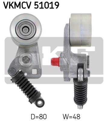 Rolka napinacza paska osprzętu SKF VKMCV 51019