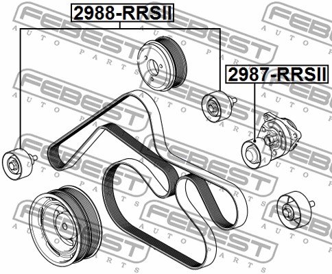 Rolka prowadząca paska osprzętu FEBEST 2988-RRSII