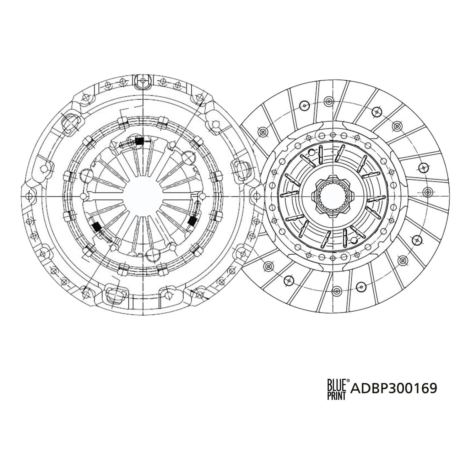 Zestaw sprzęgła BLUE PRINT ADBP300169