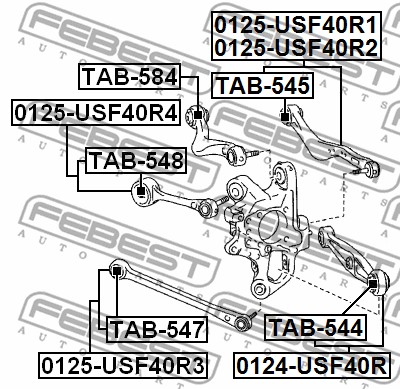 Tuleja wahacza FEBEST TAB-544