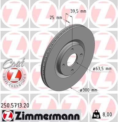 Tarcza hamulcowa ZIMMERMANN 250.5713.20