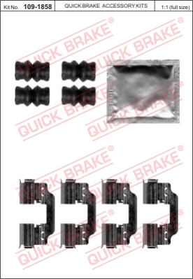 Zestaw akcesoriów montażowych  klocków hamulcowych QUICK BRAKE 109-1858