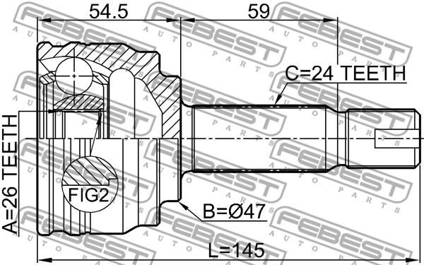 Przegub FEBEST 0410-A13