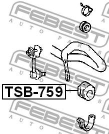 Guma stabilizatora FEBEST TSB-759
