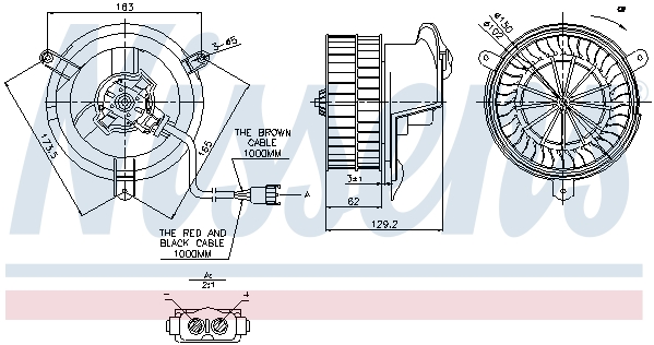 Silnik elektryczny dmuchawy NISSENS 87035