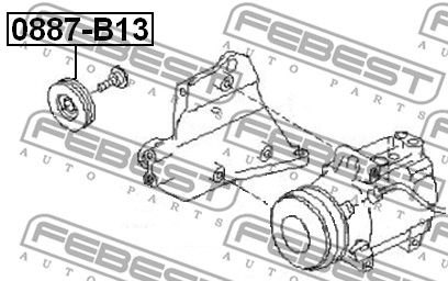 Rolka napinacza paska osprzętu FEBEST 0887-B13