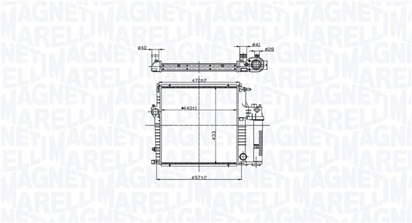 Chłodnica, układ chłodzenia silnika MAGNETI MARELLI 350213211600