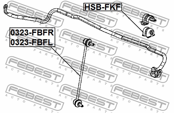 Guma stabilizatora FEBEST HSB-FBF