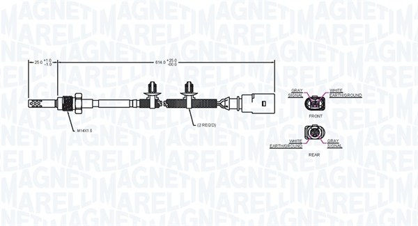 Czujnik  temperatury spalin MAGNETI MARELLI 172000161010