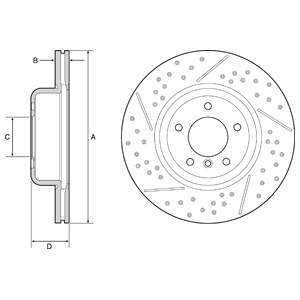 Tarcza hamulcowa DELPHI BG9235C