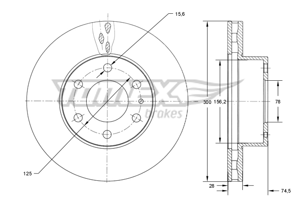 Tarcza hamulcowa TOMEX BRAKES TX 73-39