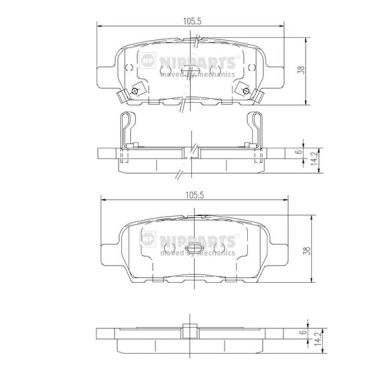 Klocki hamulcowe NIPPARTS J3611044