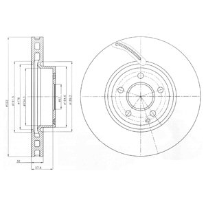 Tarcza hamulcowa DELPHI BG9075C