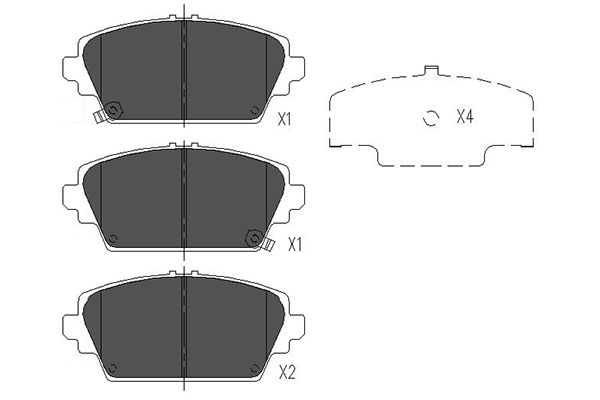Klocki hamulcowe KAVO PARTS KBP-2012