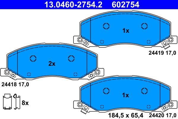 Klocki hamulcowe ATE 13.0460-2754.2