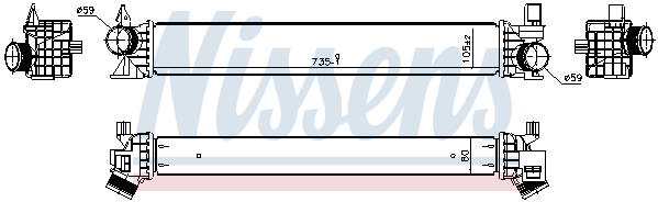 Chłodnica powietrza intercooler NISSENS 961479