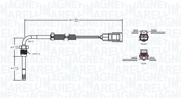 Czujnik  temperatury spalin MAGNETI MARELLI 172000089010