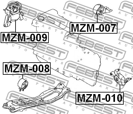 Poduszka silnika FEBEST MZM-008